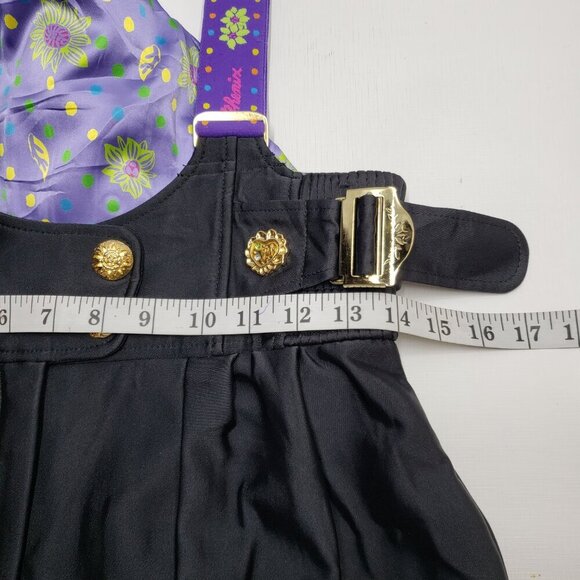 Phenix Women's Ski Snow Board Overall Pants Black Purple Size 12 Retro Vintage - Picture 14 of 16